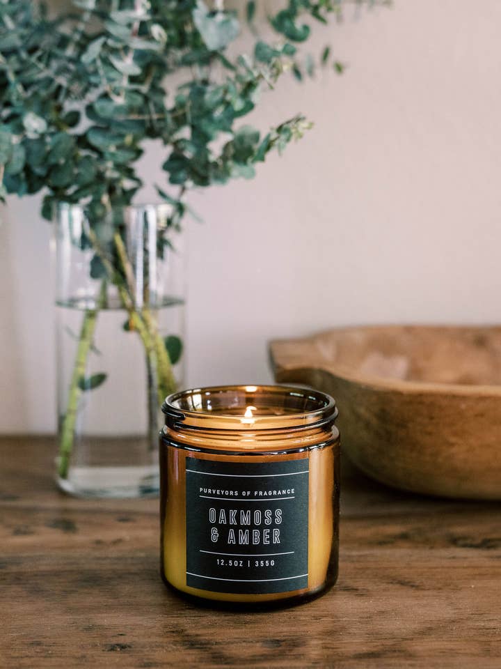 Oakmoss & Amber | 12.5 oz. Scented Candle for wholesale by Purveyors of Fragrance
