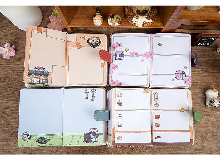 Gohobi （We cover U.S. import duties） - Wholesale Notebook - Gohobi Japanese Cat Magnetic Notebook, Monthly Planner, Study Notebook, Pocket Diary11