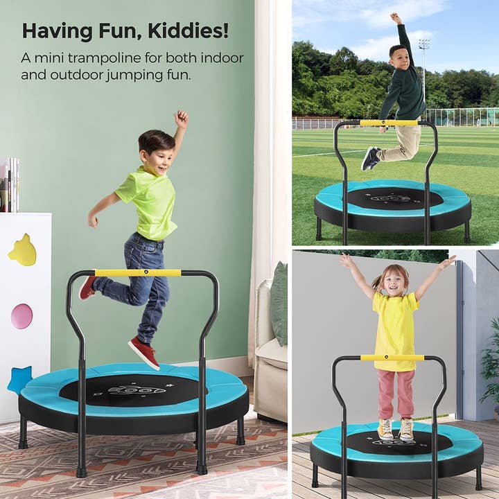 Mini trampoline de 3 pieds avec barre de maintien 1- pour la vente par Greenwestons