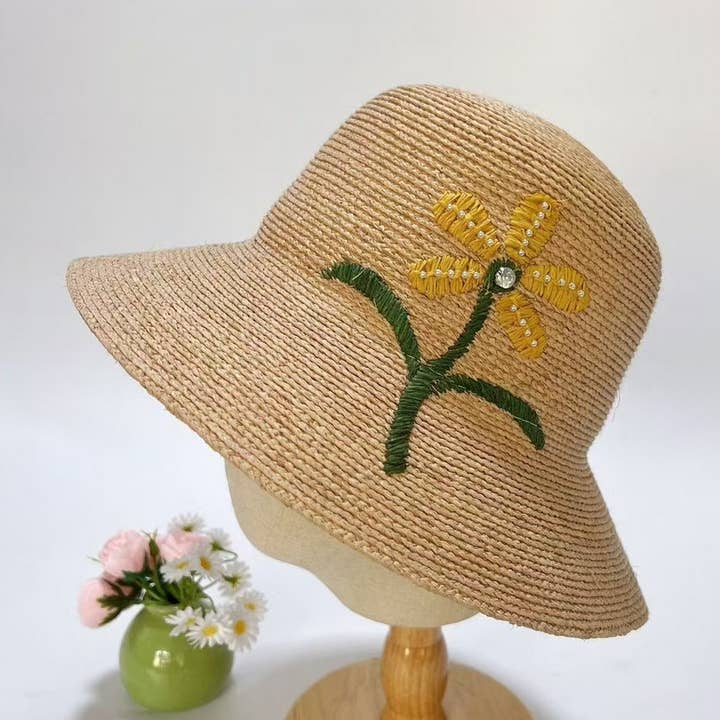 Summer new embroidered sun hat for women_CWAH3579 for wholesale by ACCITY