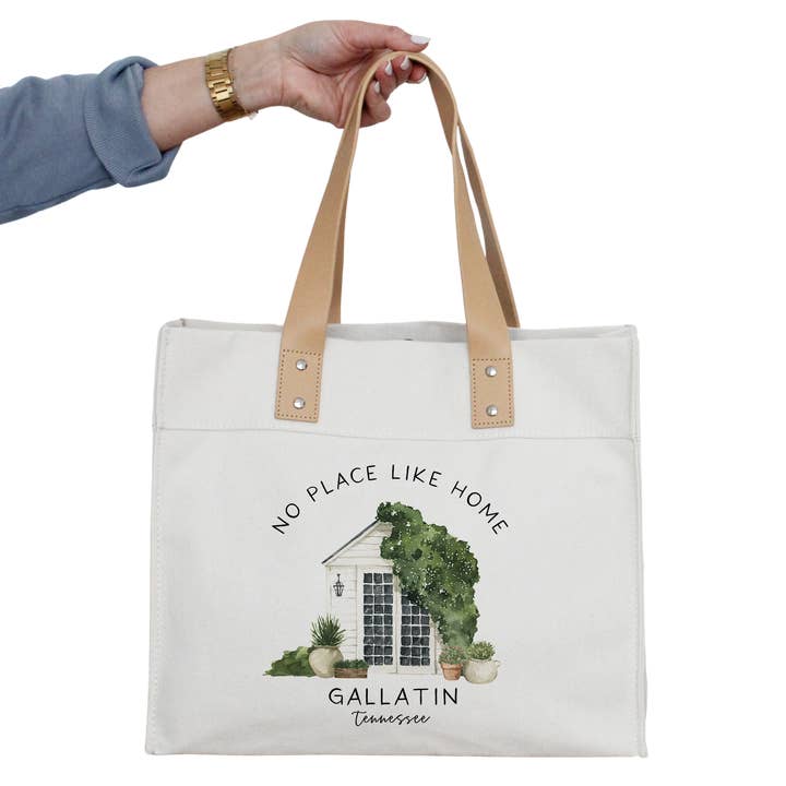 Custom Spring Home Market Tote for wholesale by Porter Lane Home