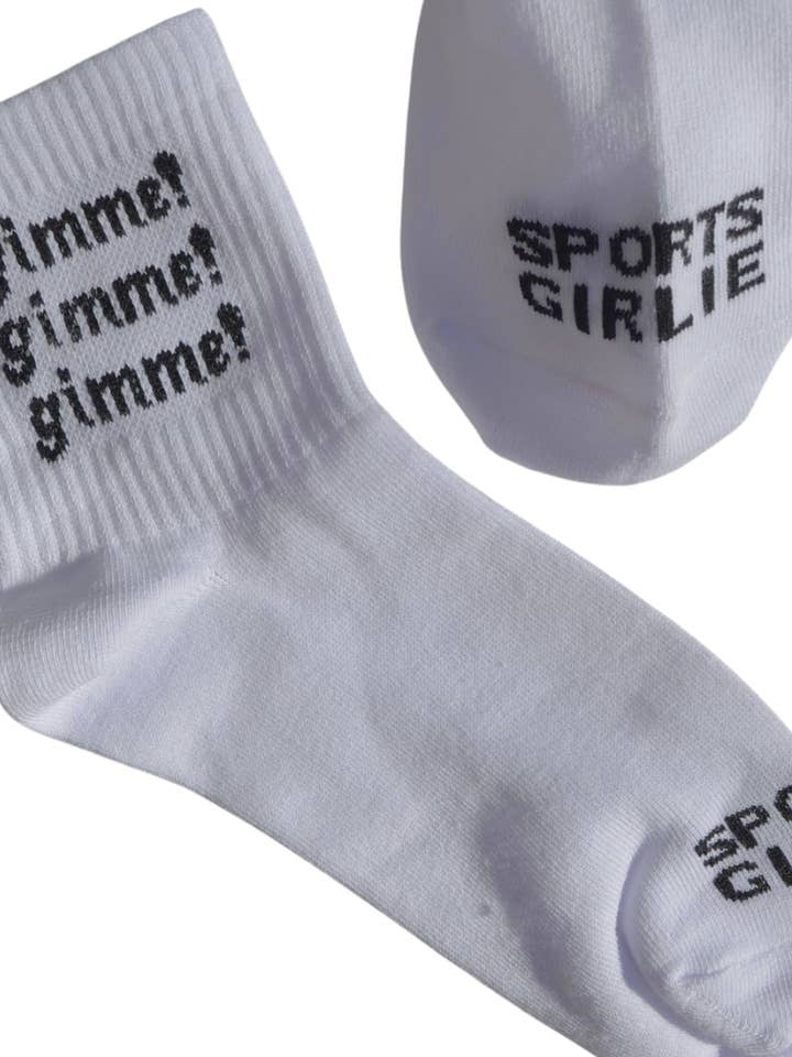 GIMME GIMME GIMME - women's sports golf crew socks for wholesale by SPORTS GIRLIE APPAREL