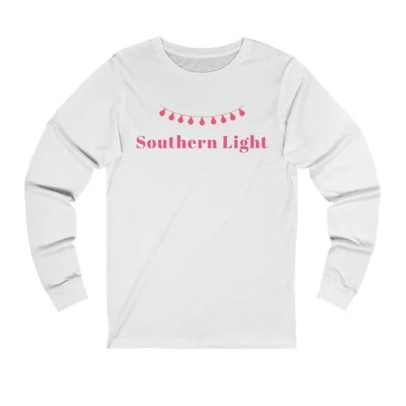 His or Hers Jersey Long Sleeve Tee for wholesale by Southern Light