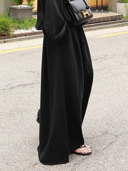 Sheer Trend - Wholesale Pants - Women's - Loose Urban Gray Wide Leg Elastic Waist Pants2