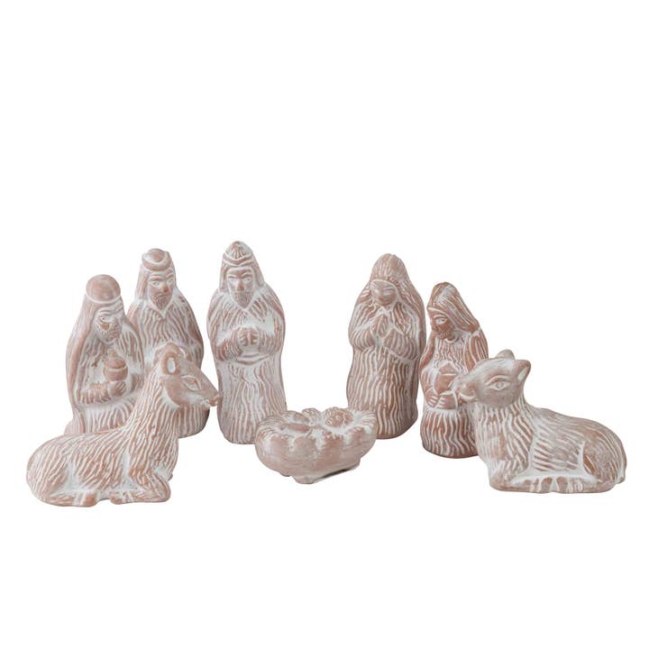 Ten Thousand Villages - Wholesale Nativity Scene Decor - * Silent Night Terracotta Nativity