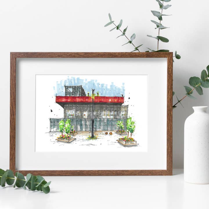 Downtown Sketcher - Wholesale Art Print - Halifax Central Library