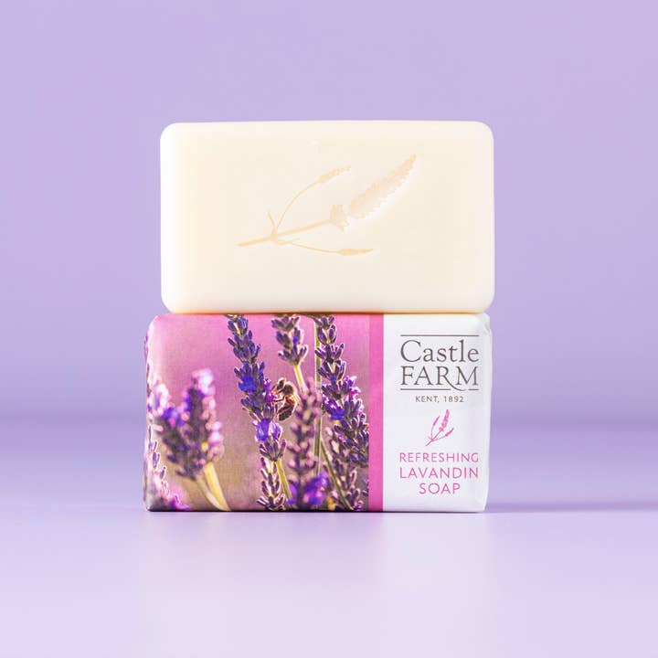Lavandin Embossed Soap for wholesale by Castle Farm Kent