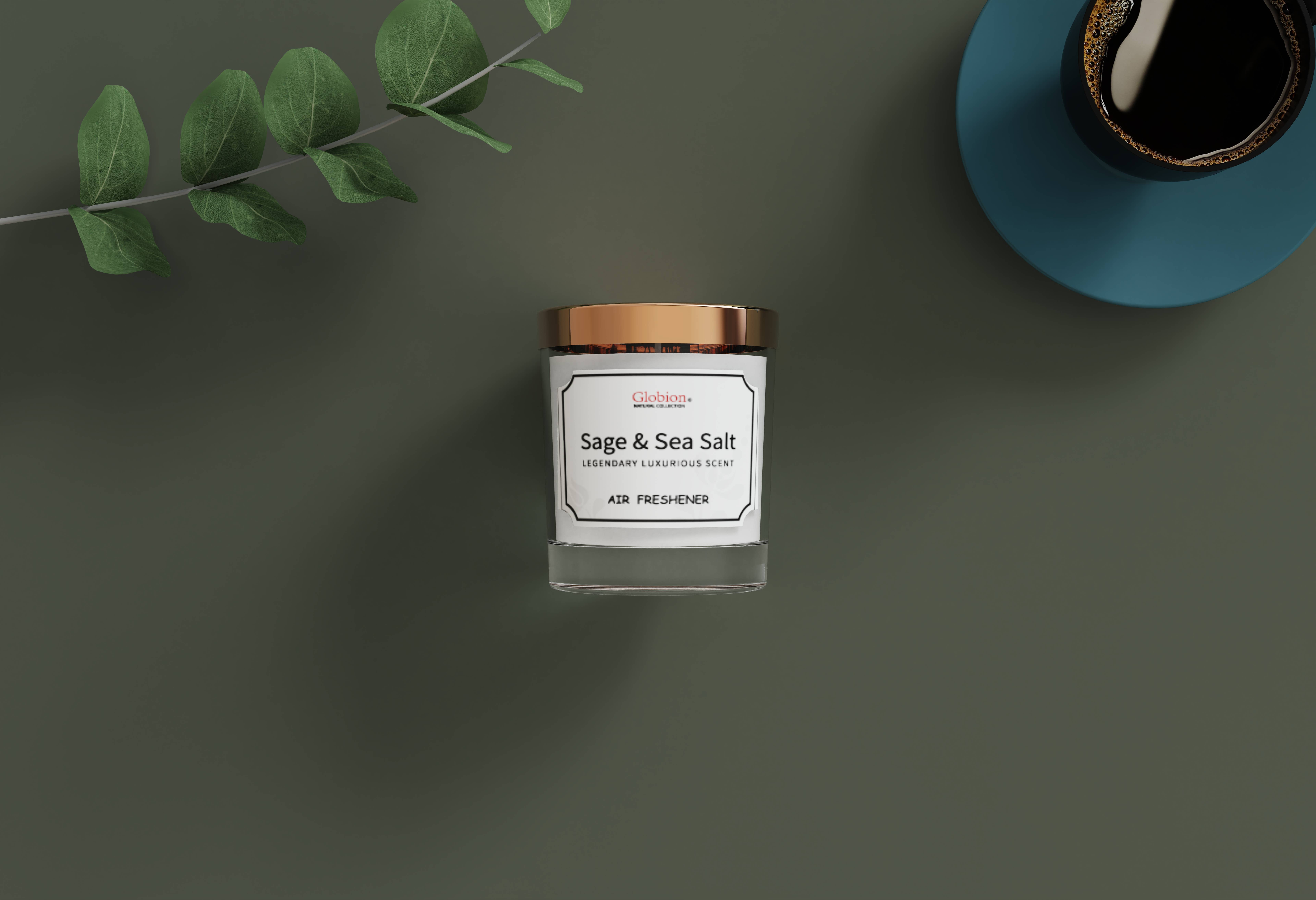 Globion - Wholesale Travel Candles - Globion natural scented candle - Sage & Sea salt10