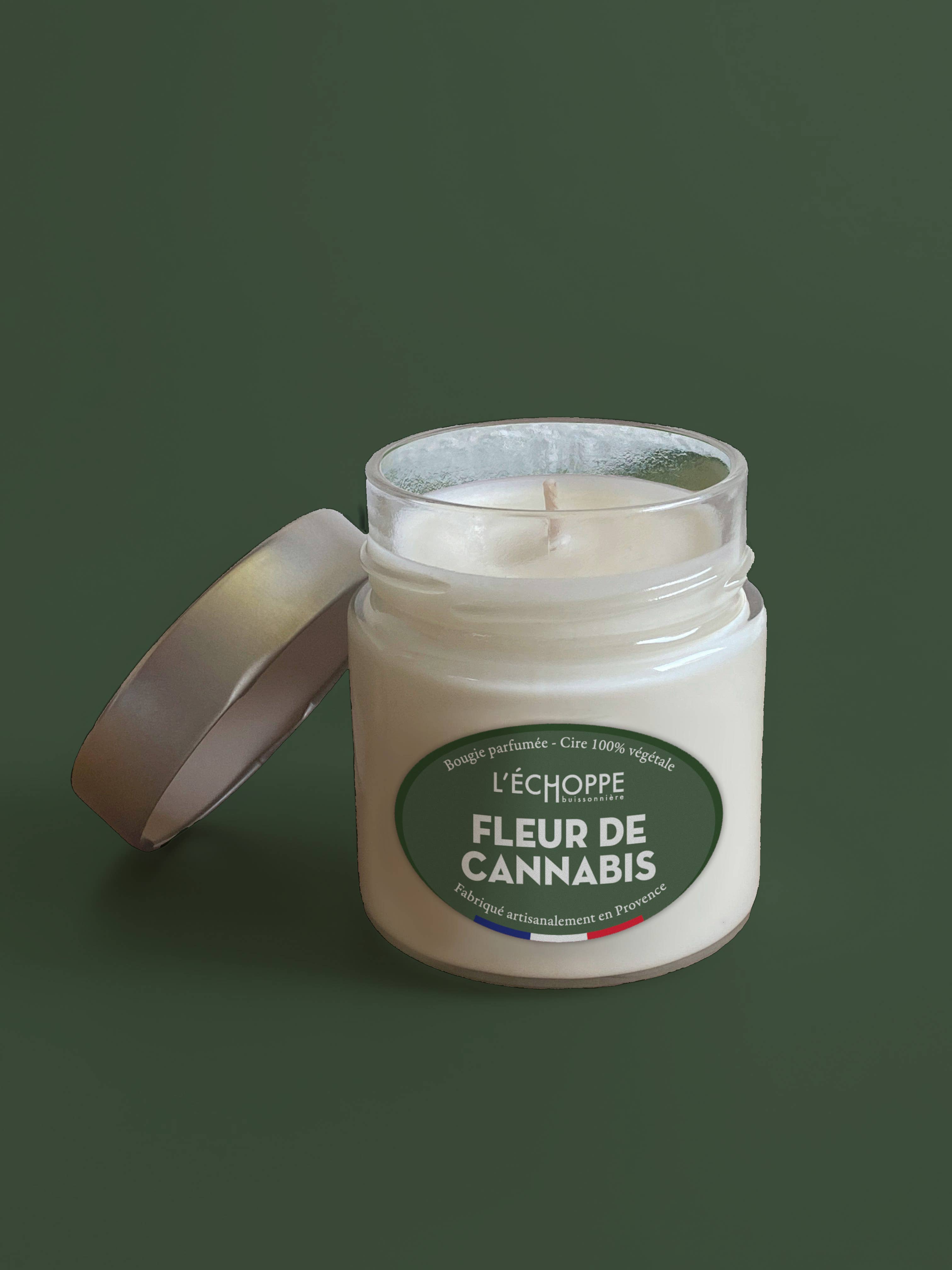 L'Échoppe Buissonnière - Wholesale Jar/Filled Candle - Cannabis Flower - Scented Candle 180g2