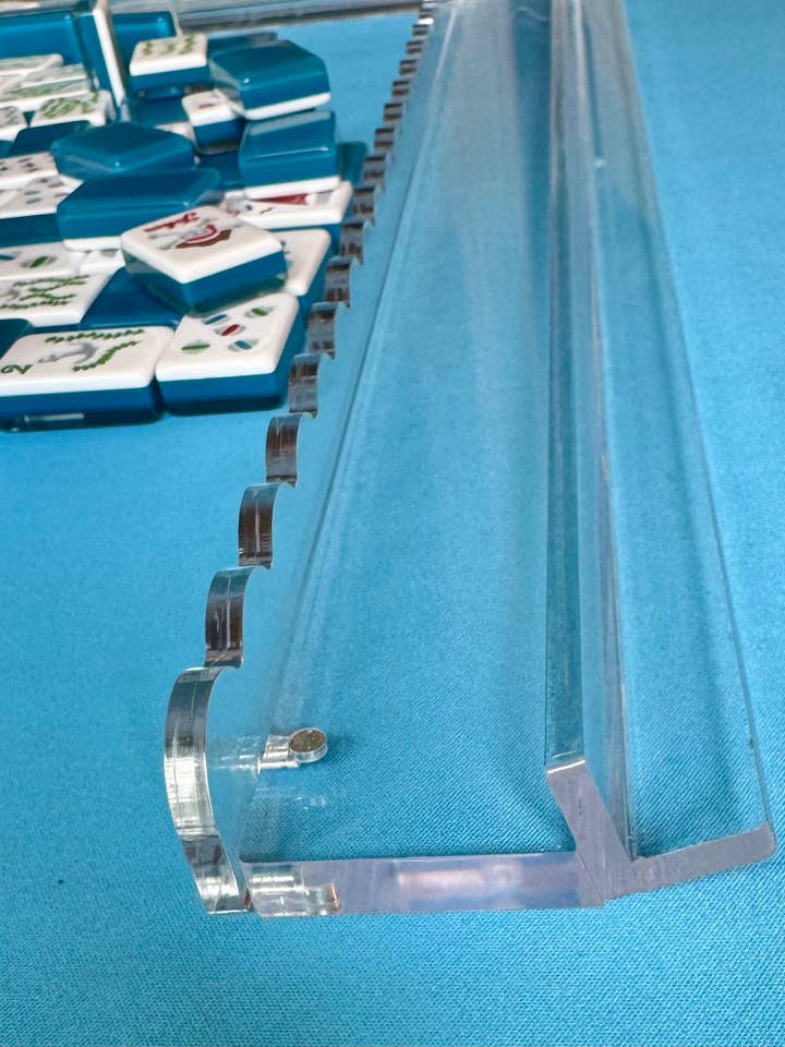 Let's Mahj-On! Luxe Acrylic Scalloped Mahjong Rack for wholesale by Let's Mahj-On!