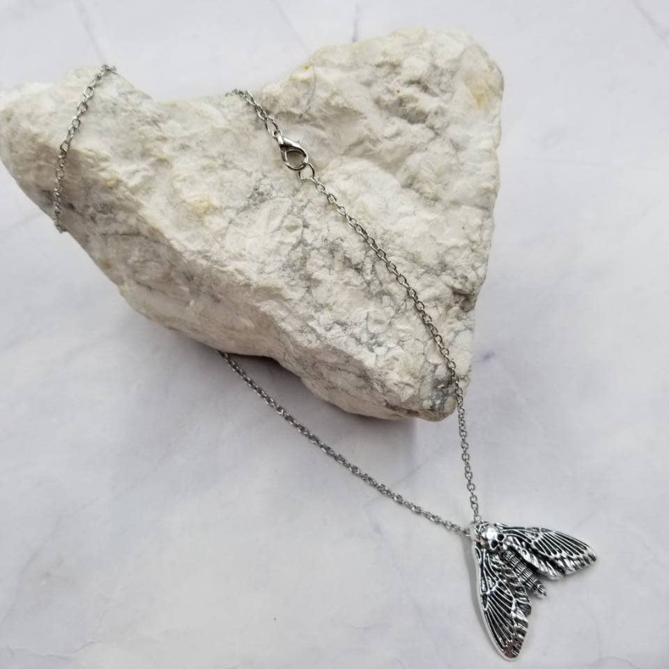 The Pretty Jewellery - Wholesale Pendant/Charm Necklace - Goth Death Moth Necklace - Halloween1
