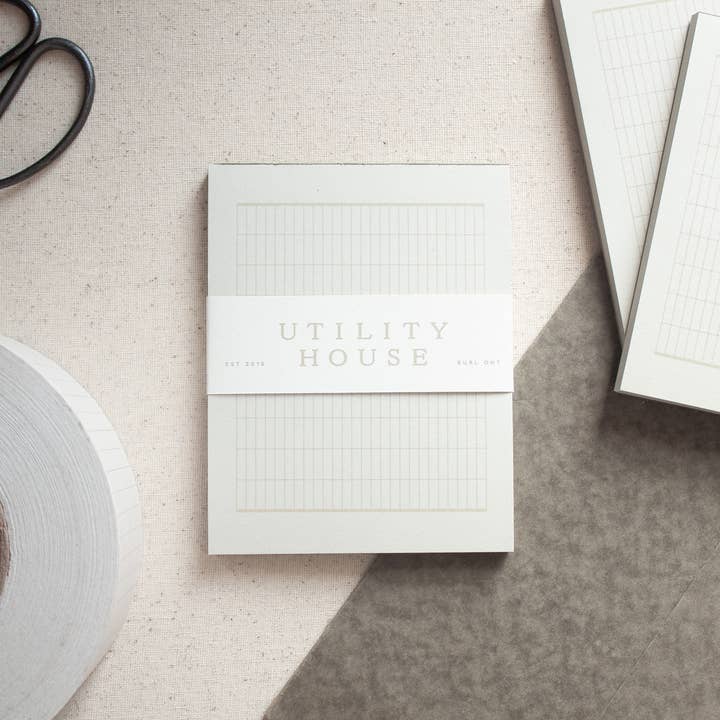 Utility House Design Co. - Wholesale Notepad - Grid Habit Tracker Notepad