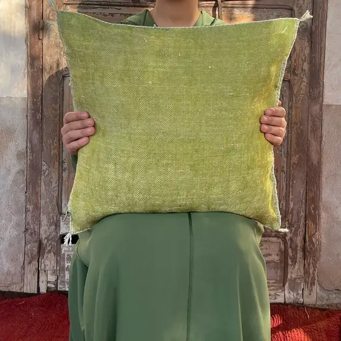 Terracotta Design LTD - Wholesale Throw/decorative pillow - Moroccan cactus sabra silk pillow tribal revolution green1