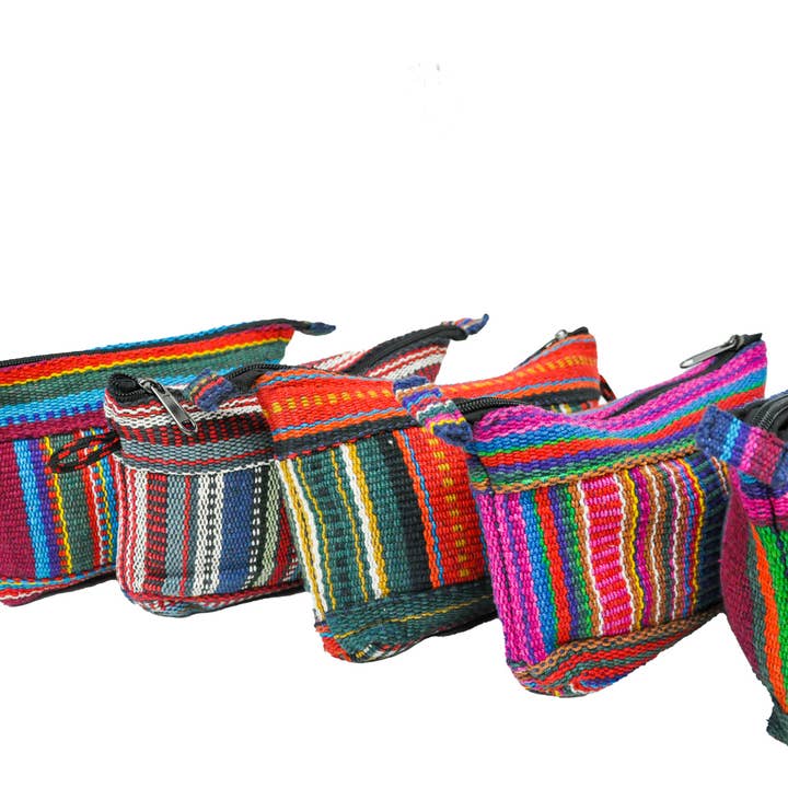 Bolsa de cosméticos de algodón tejida a mano - Hecha a mano en Nepal para venta al por mayor de Zumki