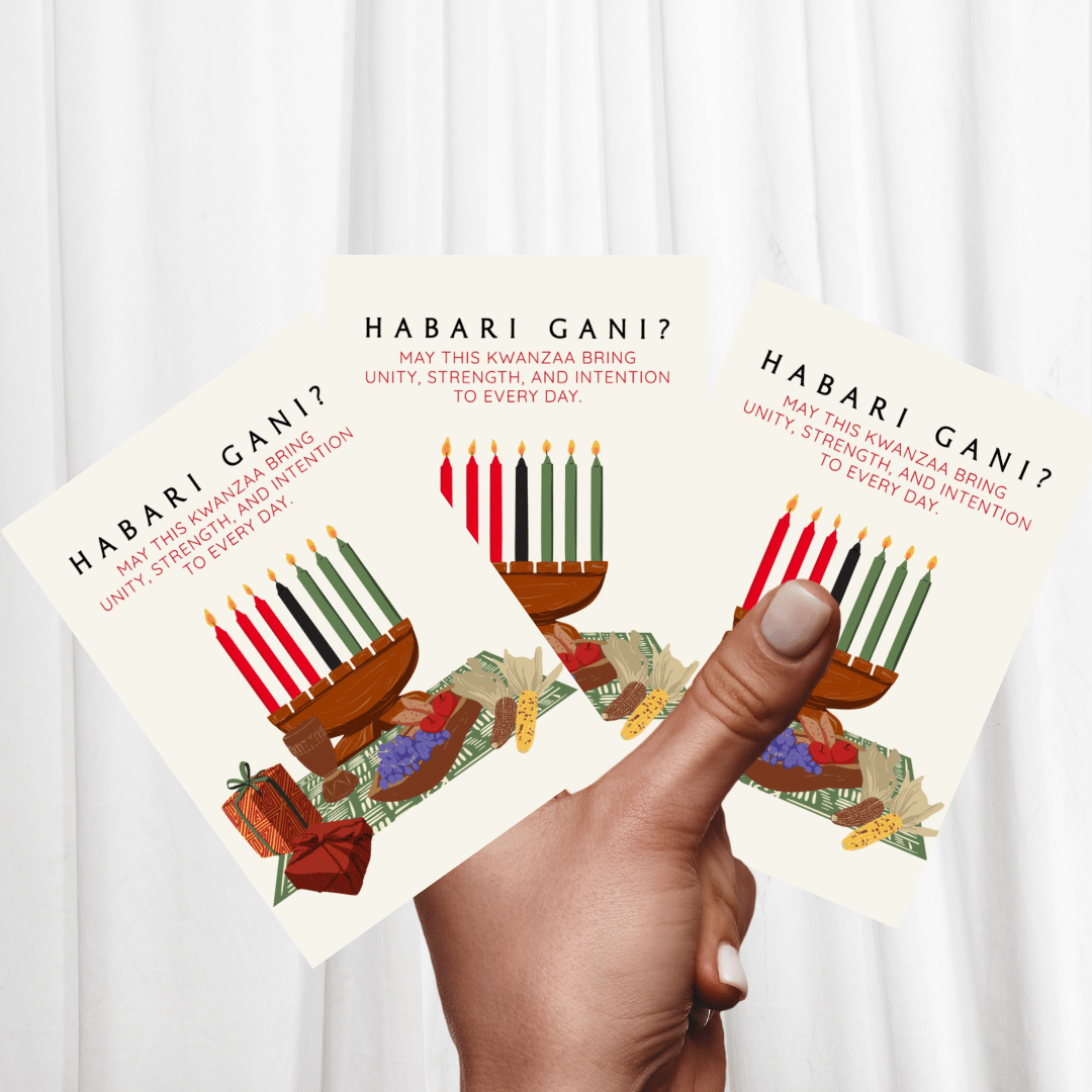 CheerNotes Greeting Cards & Stationery - Wholesale Kwanzaa Card - Habari Gani Kwanzaa Card | Holiday Greeting Cards2
