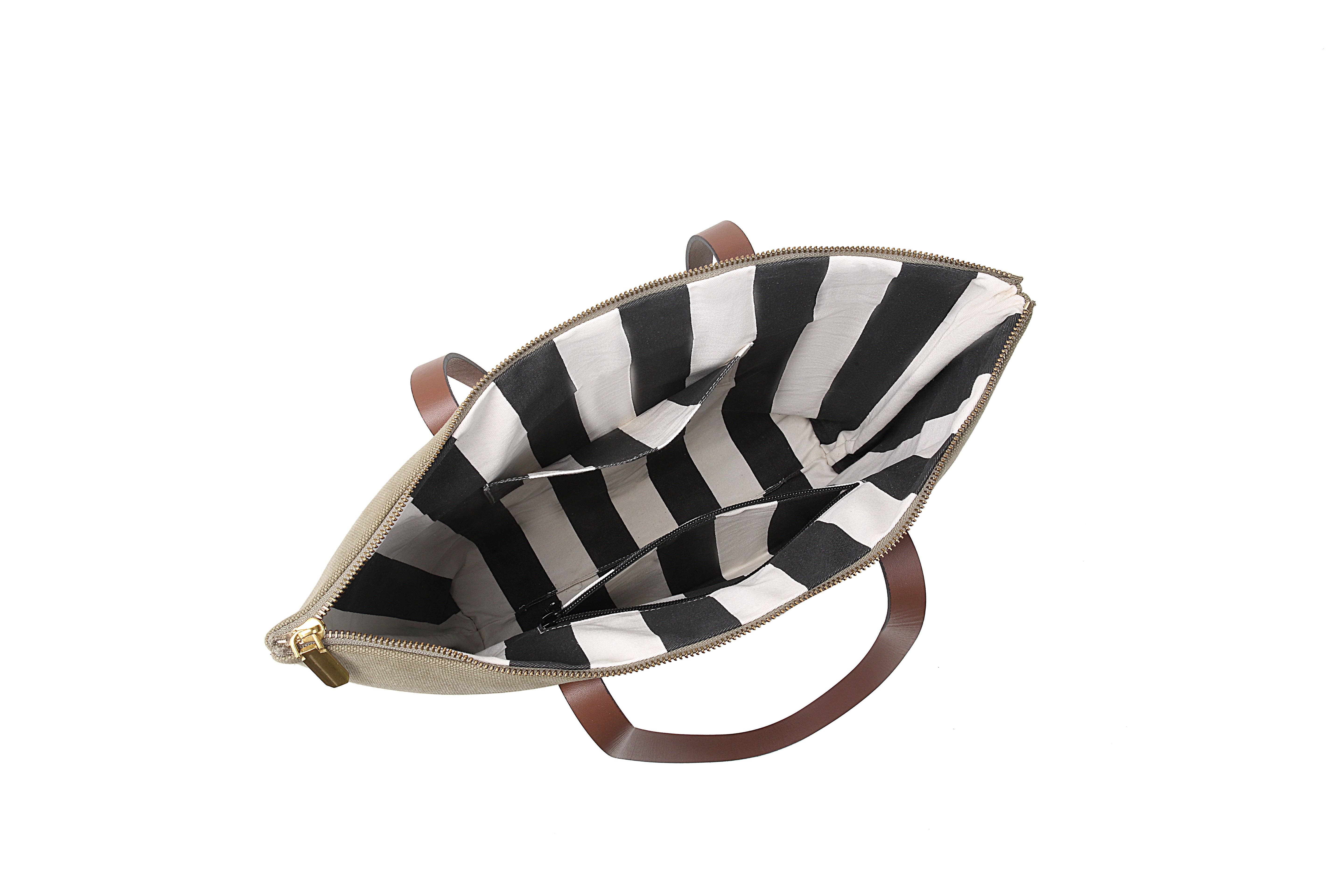 R.Riveter - Wholesale Tote Bag - Women's - Harriet Tote Bag | Fatigue Washed Canvas + Brown Leather4