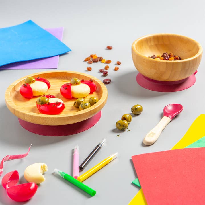 Rinkit Ltd – Engroshandel Middagstallerken – Børn og baby – Lille spisestue børn bambus suge rund plade34