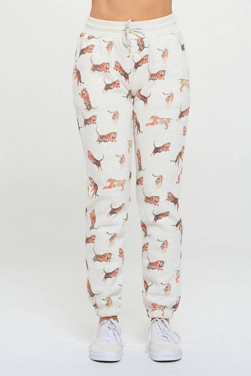 SM WARDROBE - Wholesale Lounge Sweatpants/Joggers - Women's - TIGER PRINT SWEATPANTS2