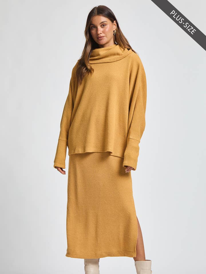 PLUS SIZE 2-delige gezellige thermische laagjes set voor wholesale door Dear Scarlett