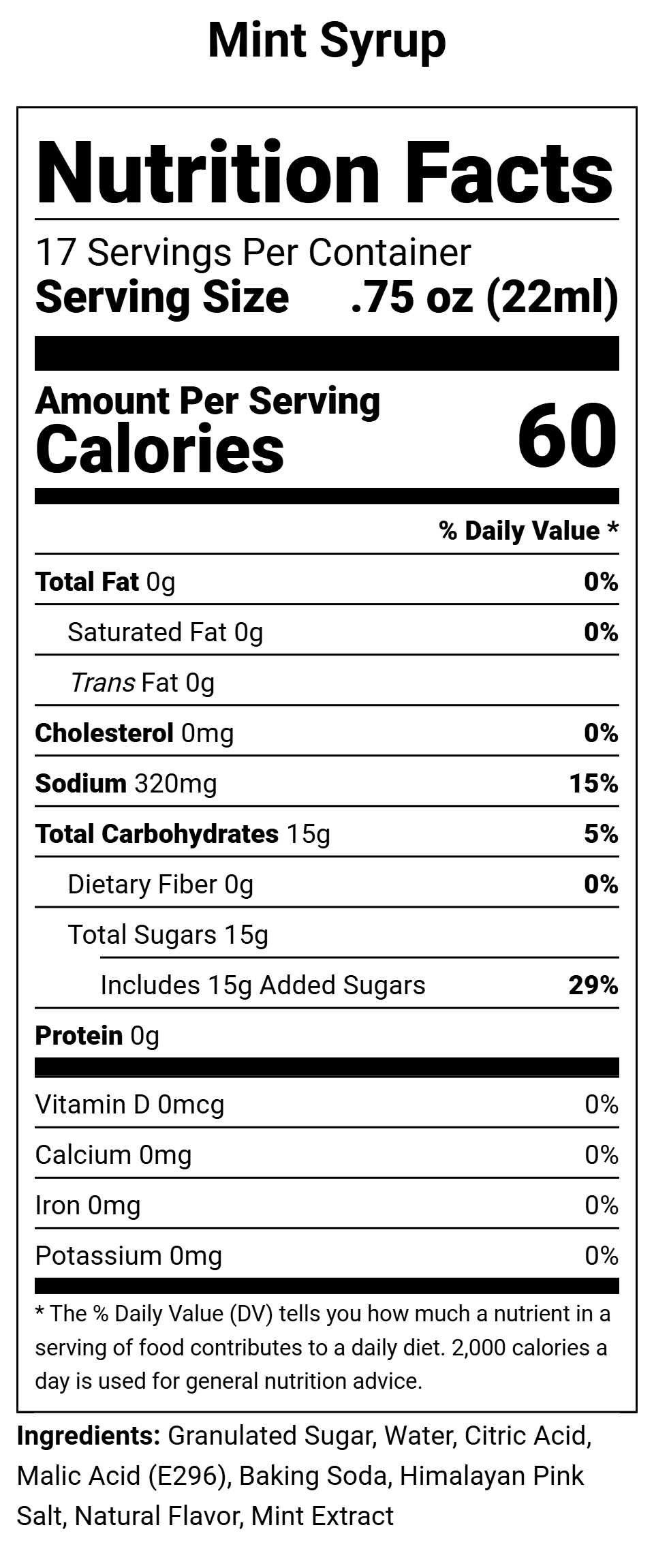 Alchemix - Wholesale Cocktail Mix/Syrup - Mint Syrup1