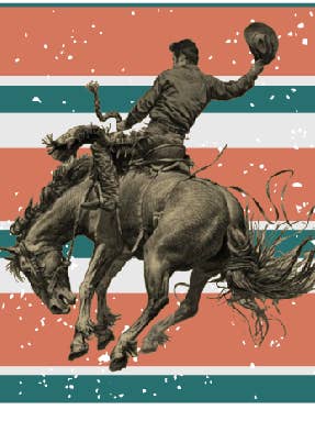 Calcomanía retro de Bucking Bronc, impermeable y resistente a la intemperie para venta al por mayor de MK Designs