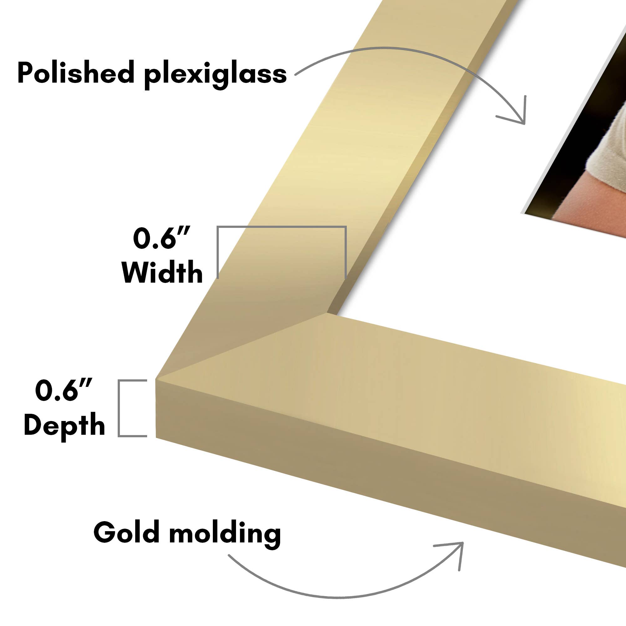 Americanflat - Wholesale Picture Frame - Americanflat 5 Pack Picture Frames With Mat Plexiglass Cover10