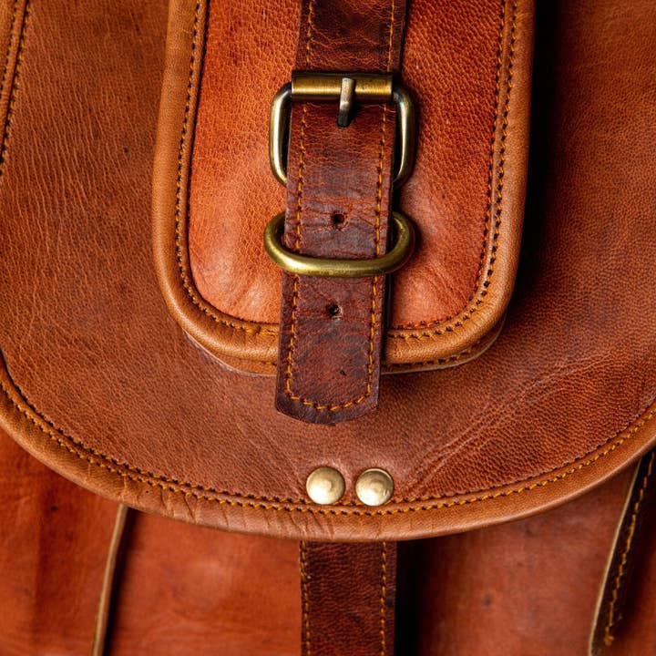 Classy Leather Bags - Wholesale Backpack - Men's - The Alvarado Tanned Backpack3