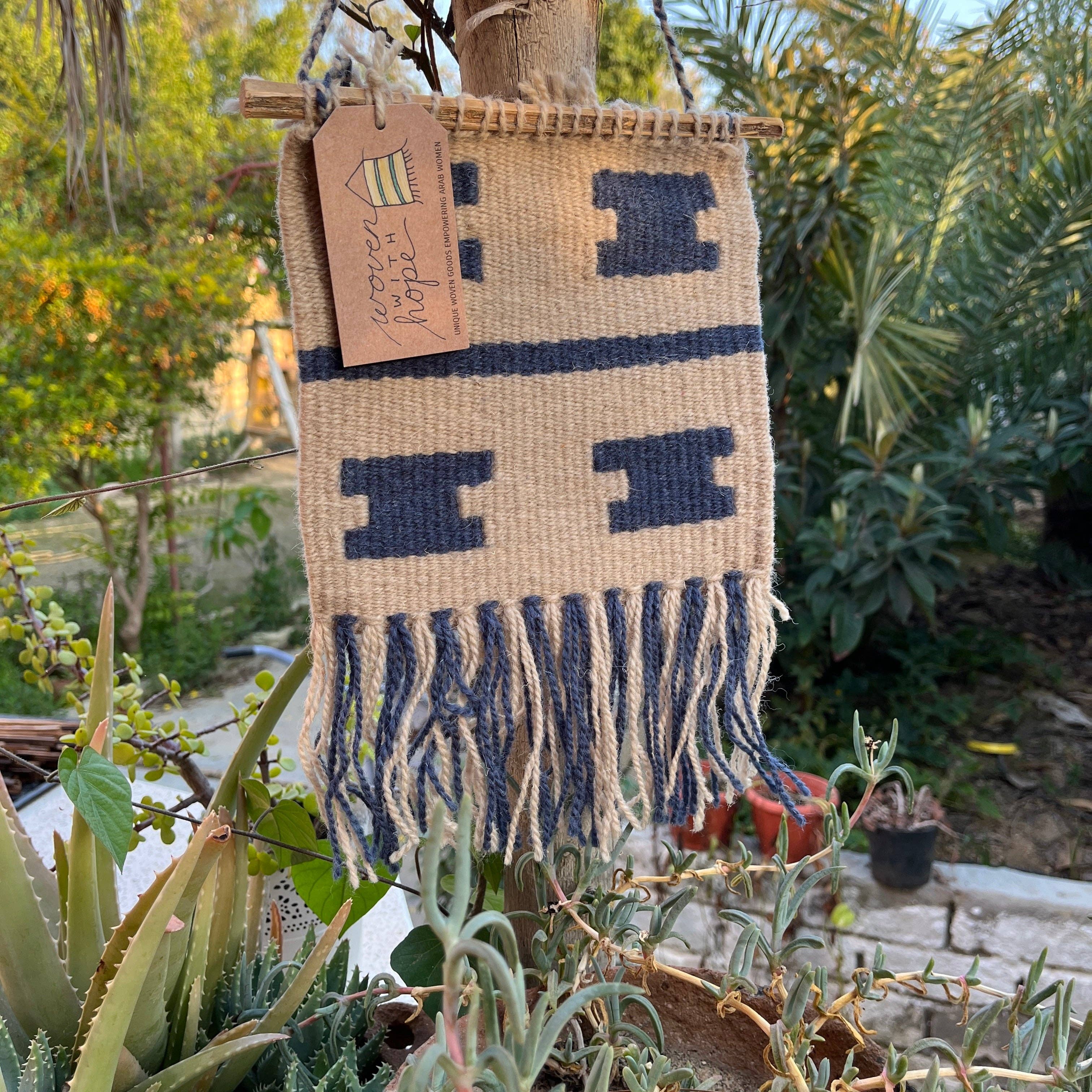 Woven With Hope - Wholesale Tapestry/Textile - Wall Hanging-Blue and Gray4