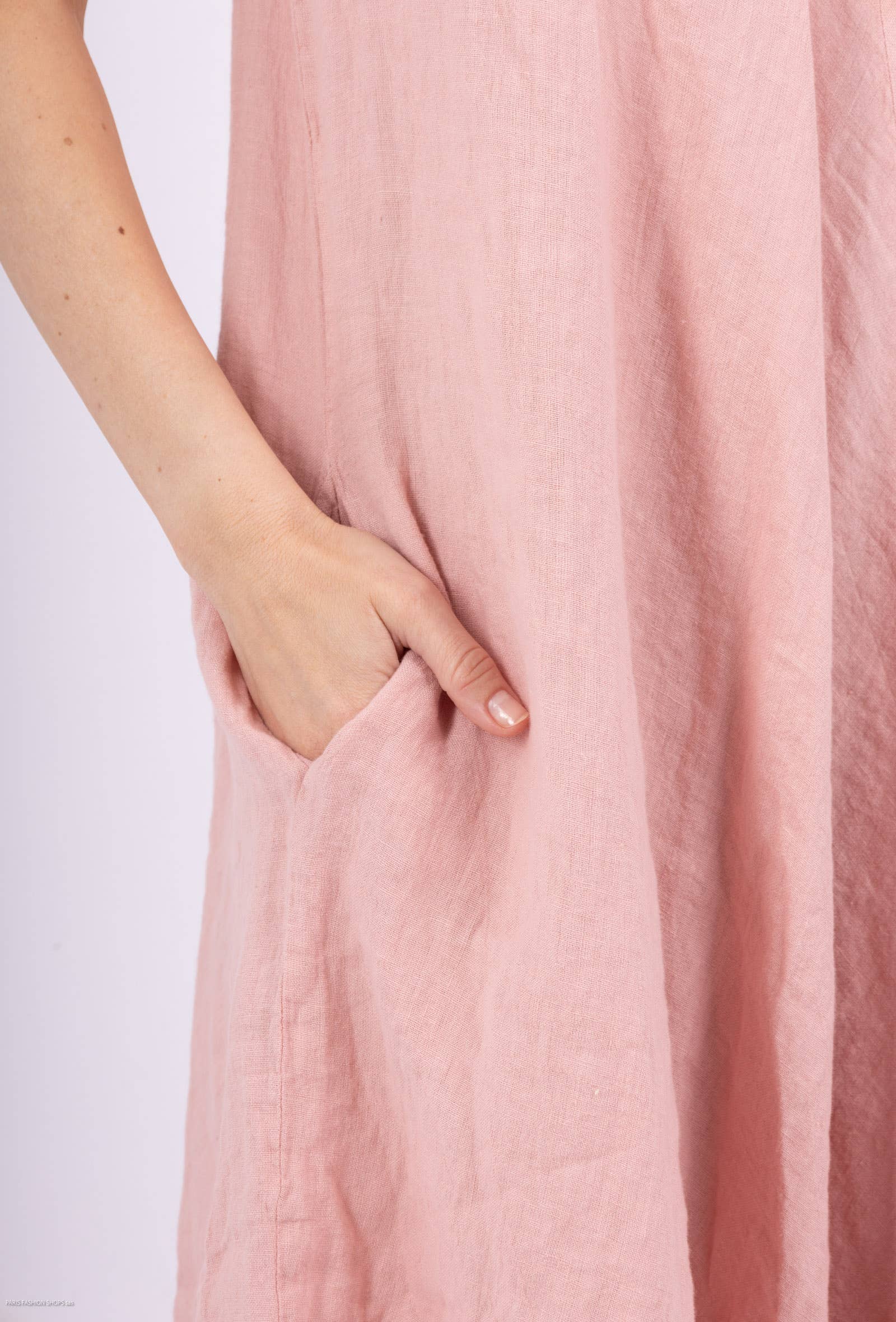 Shyloh - Wholesale Dress - Women's - Flowy linen dress with pockets 1495214