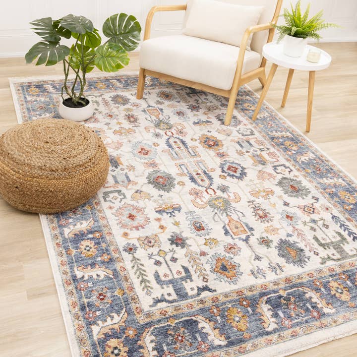 Tapis Marisa Cream Classic Border pour la vente par Kalora