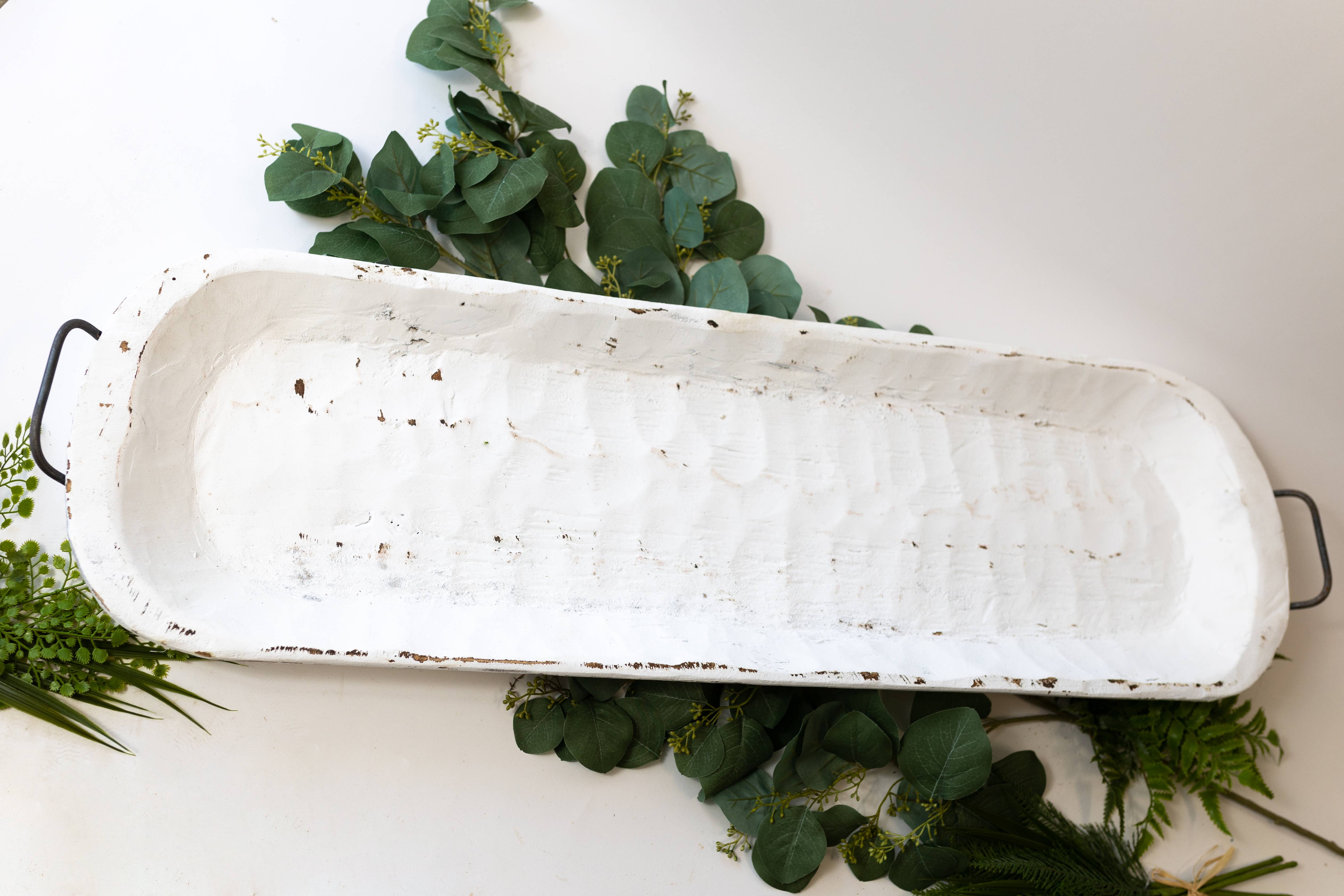 Forever Green Art - Vendita all'ingrosso Ciotole/Piatti decorativi - Grande ciotola in legno intagliato con manici1