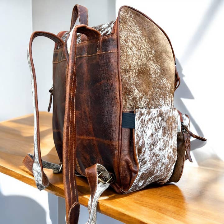 Western Linens - Wholesale Backpack - Unisex - All cowhide backpack 1