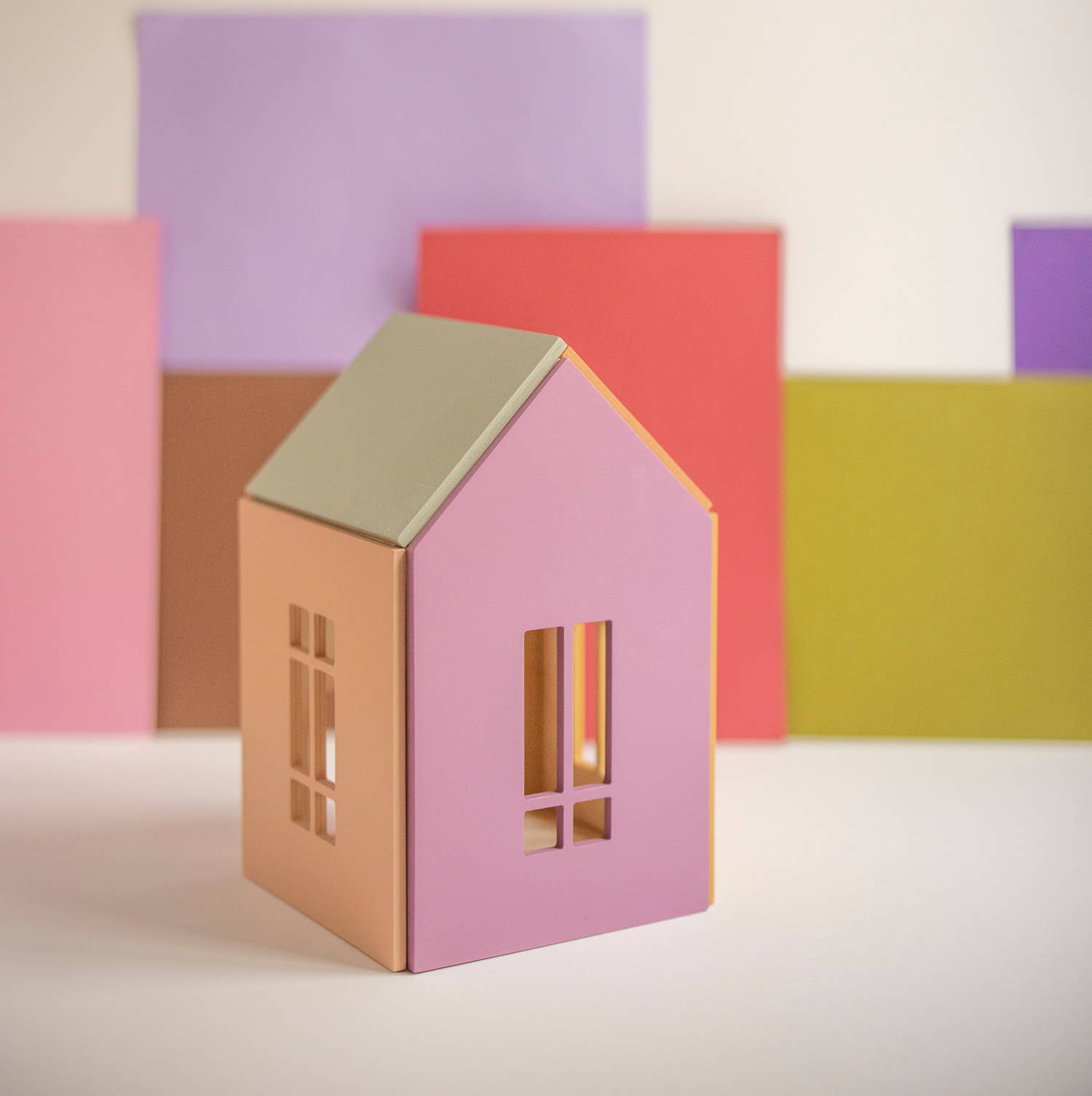 Babai – Großhandel Puppenzubehörset – Kinder – Babai Puppenhaus auf Magneten, Größe L, Lollipop-Farben1