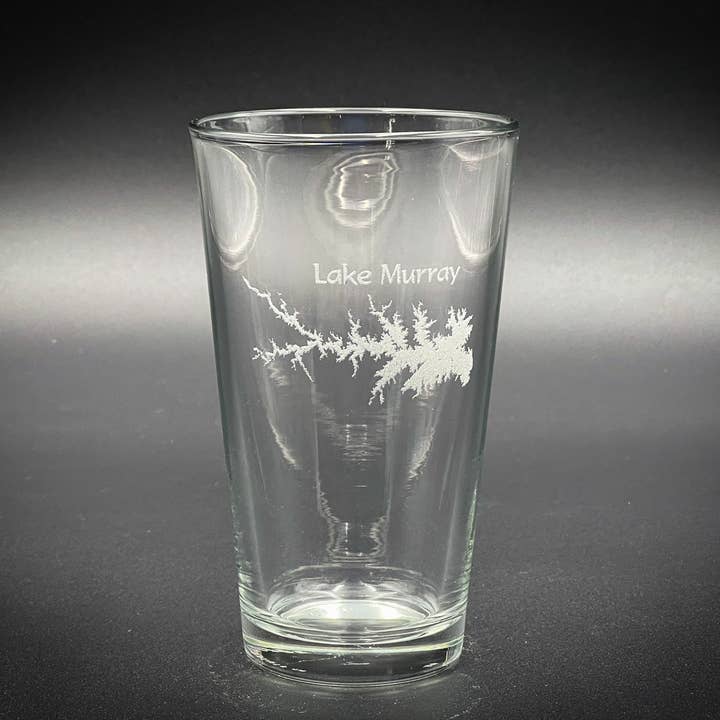 Lake Murray South Carolina - Engraved pint glass for wholesale by Adirondack Etching LLC