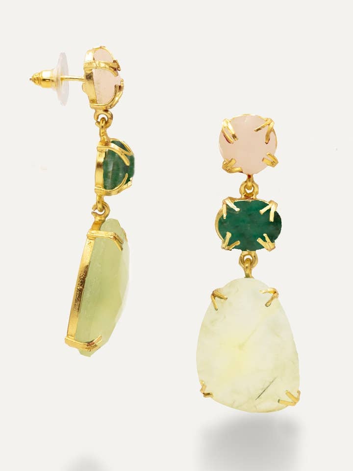 Apoline Haty Guldörhängen för Pretty Green för wholesale av TIAHRA Jewelry