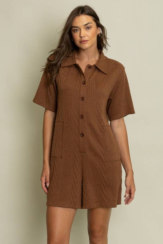 Heyson – Engroshandel Romper - Dame – LR1002_B Kortærmet Knaplukket Romper3