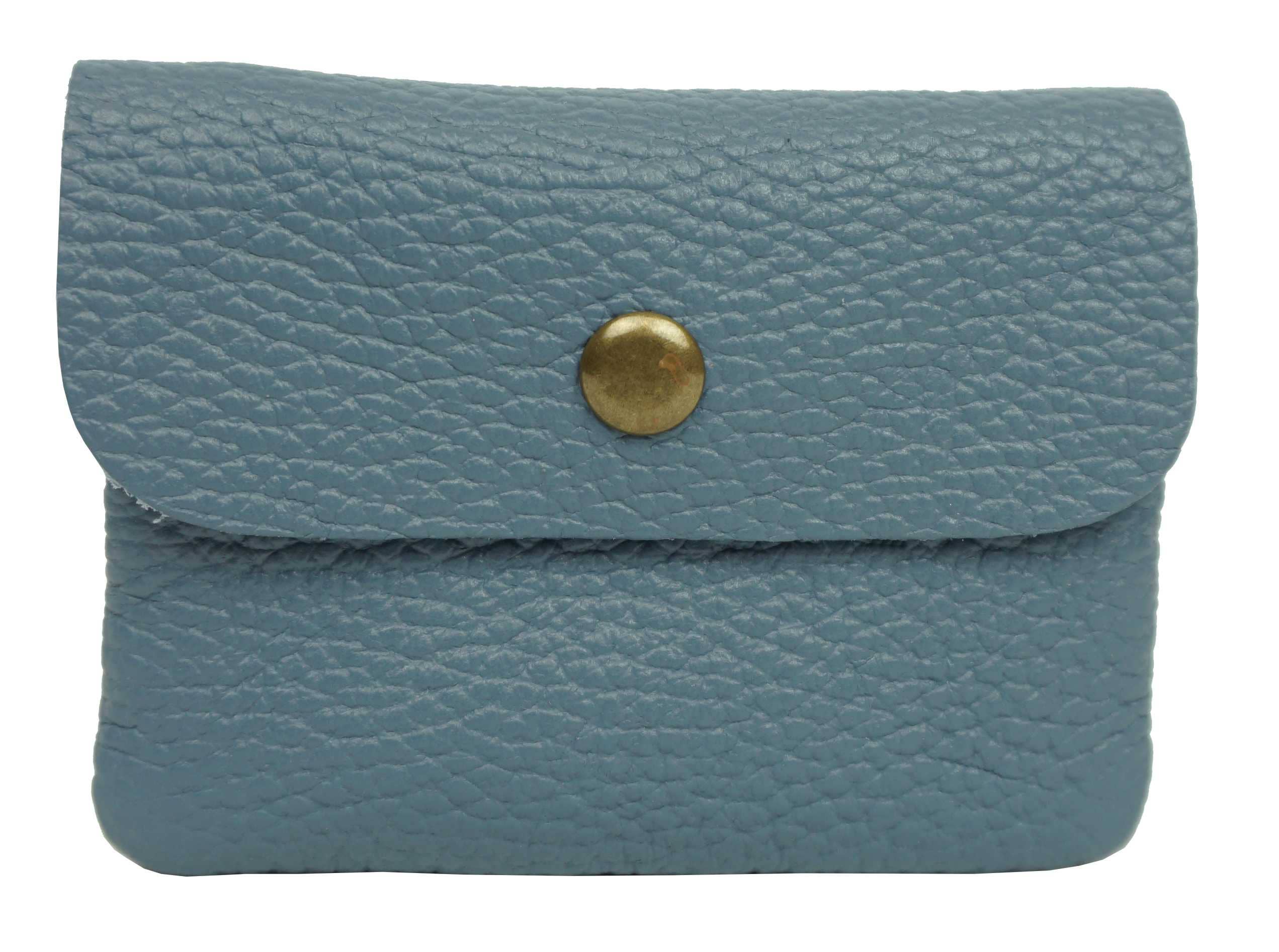 Anais - Wholesale Wallet - Women's - Plain leather wallet with matte gold metal button PMD2700M10