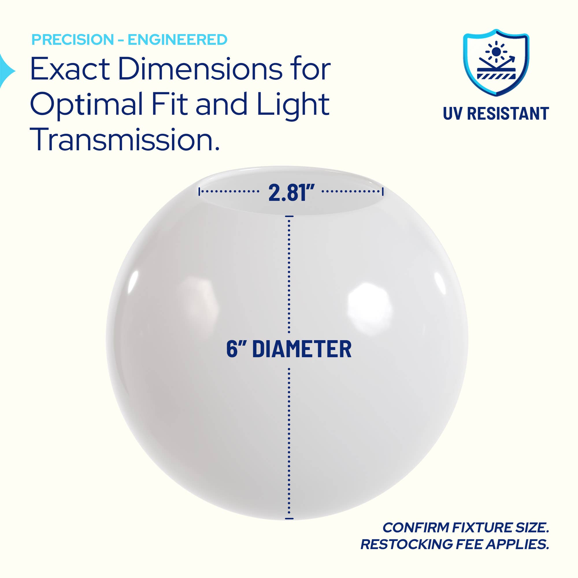 KastLite – Luz de exterior/de relva por atacado – Cobertura de Luz Exterior para Poste de Lâmpada Acrílica KastLite de 6"7