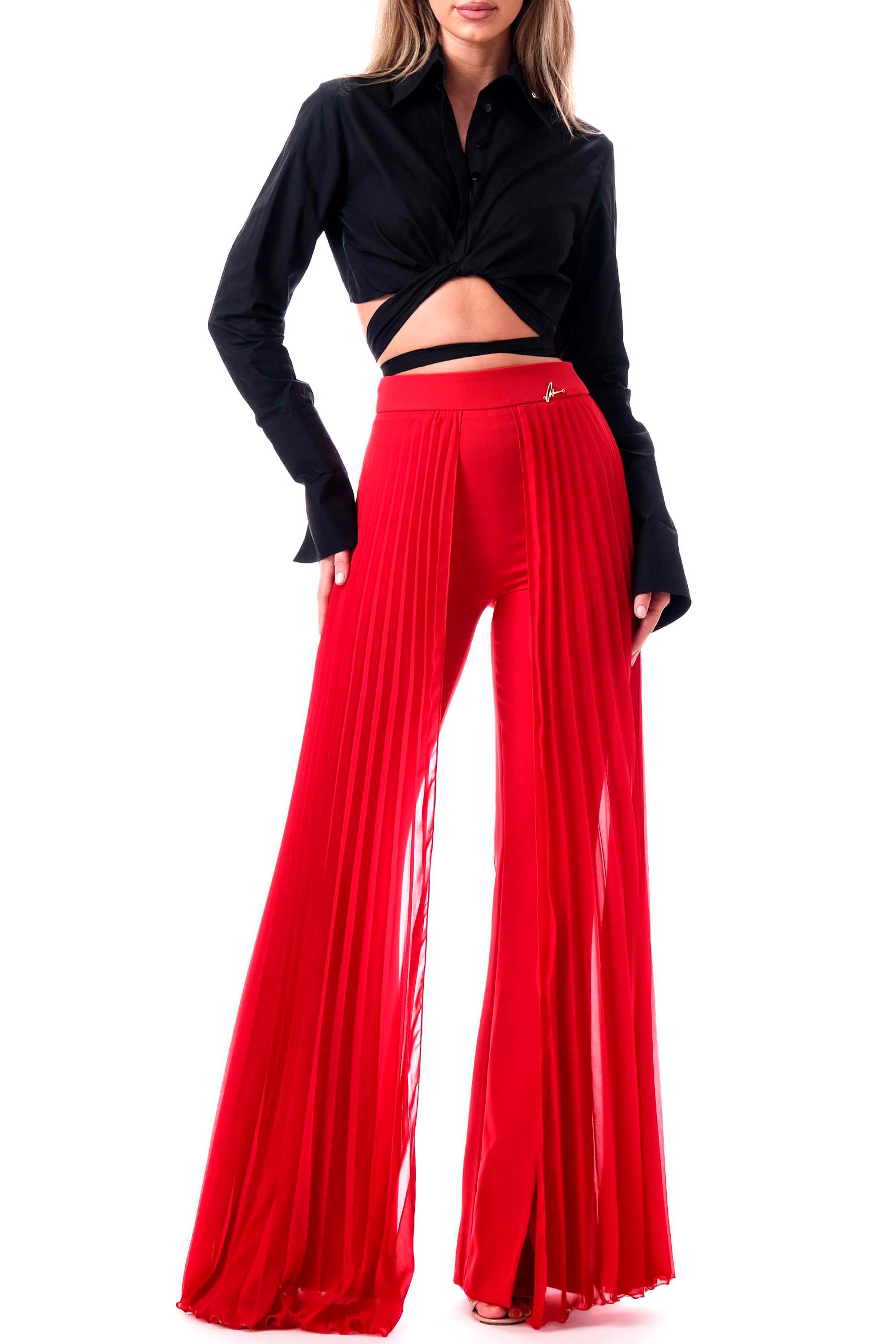 ANTONIA NAE LONDON - Vente Pantalon – femme - Pantalon avec mousseline plissée sur les côtés7