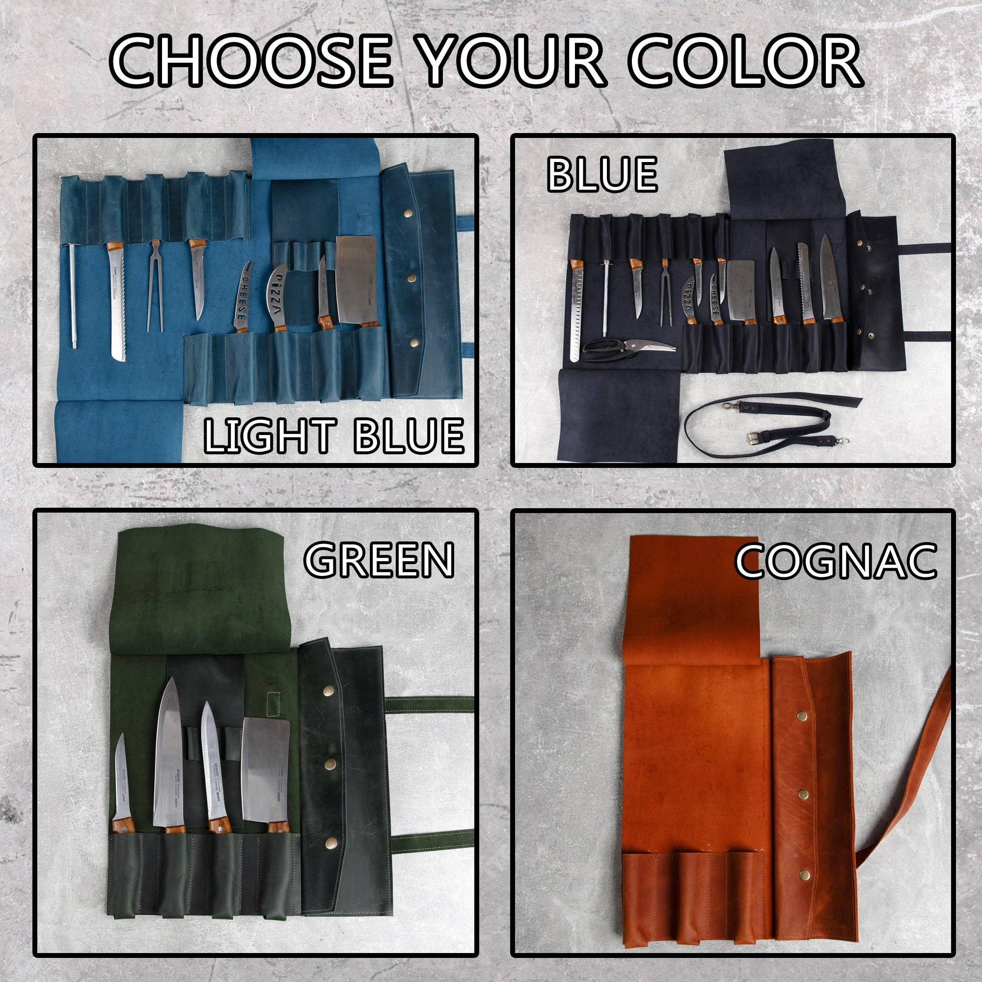 Pikore - Wholesale Kitchen Storage/Organizer - Leather Knife Roll Bag12