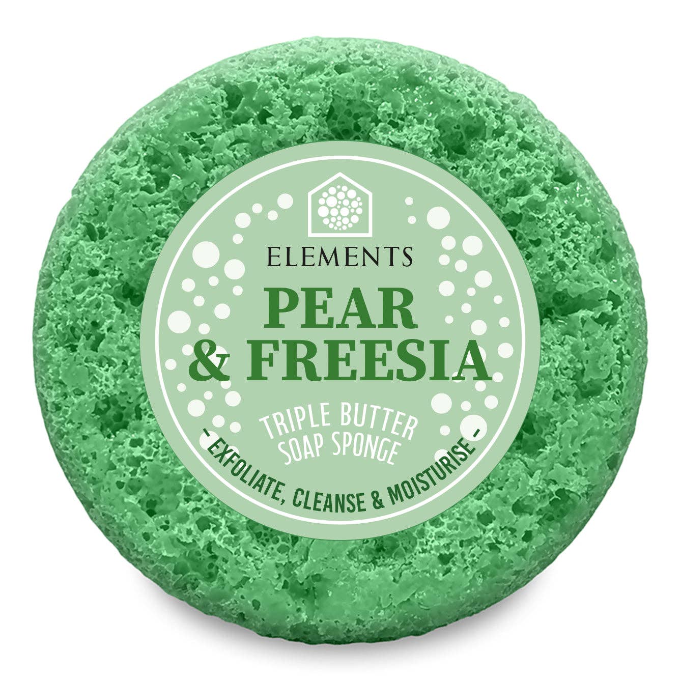Elements of Fragrance – wholesale Bath pouf/sponge – English Pear & Freesia Soap Sponge – Vegan & Handmade0