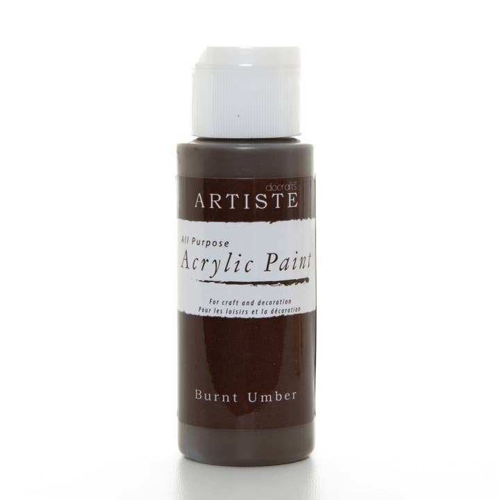 Artiste Acrylic Paint 59ml 2Oz - Burnt Umber for wholesale by West Design Products