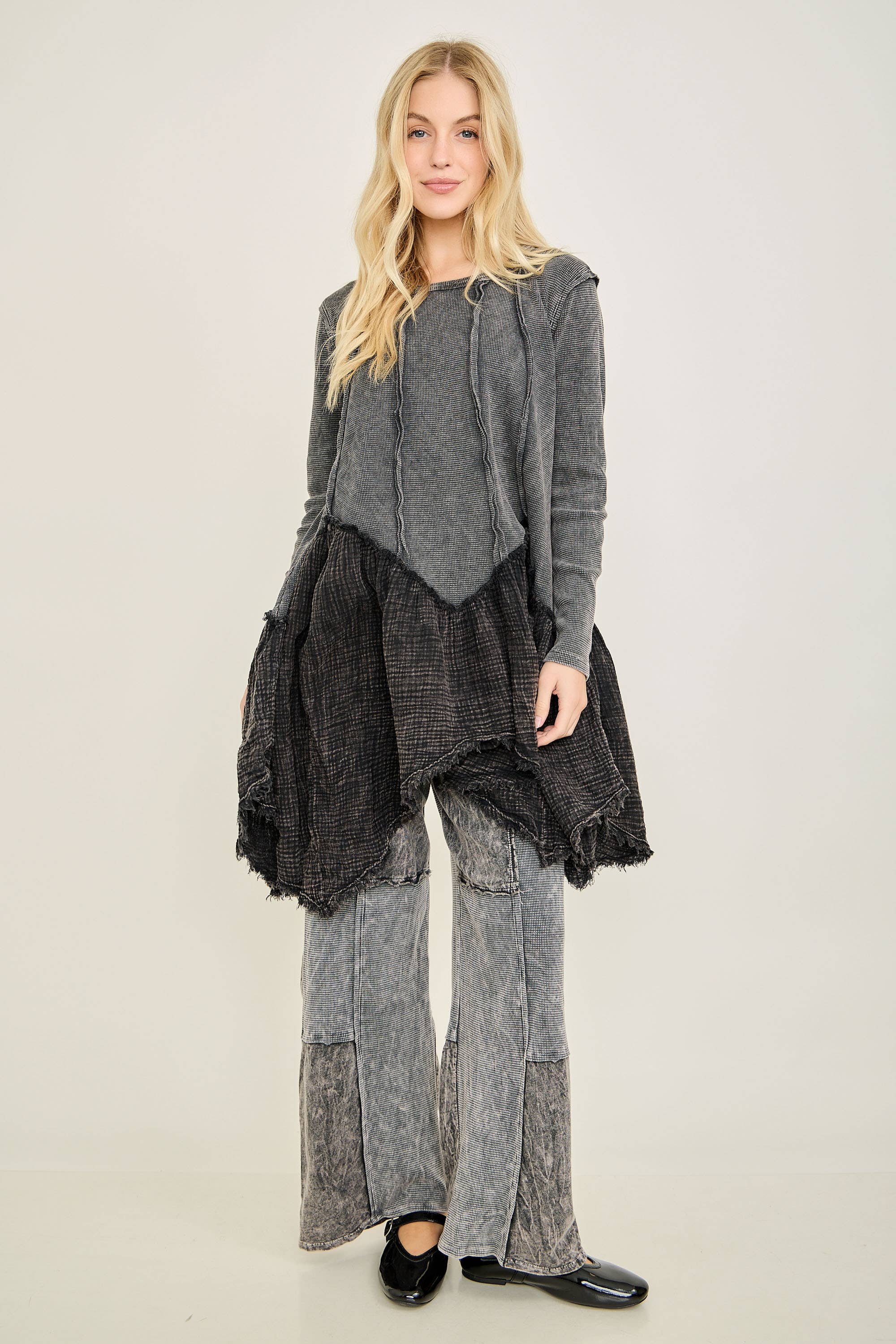 J.Her - Vendita all'ingrosso Tunica - Donna - Tunica da fata Boho Distressed HT41410