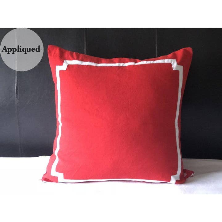 Red Euroshams, Red Decorative Pillow (26x26) for wholesale by Snazzy Living