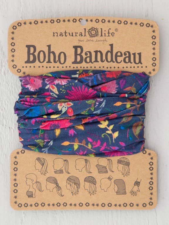 Boho Bandeau Navy Wildflowers for wholesale by Care & Share Giftware