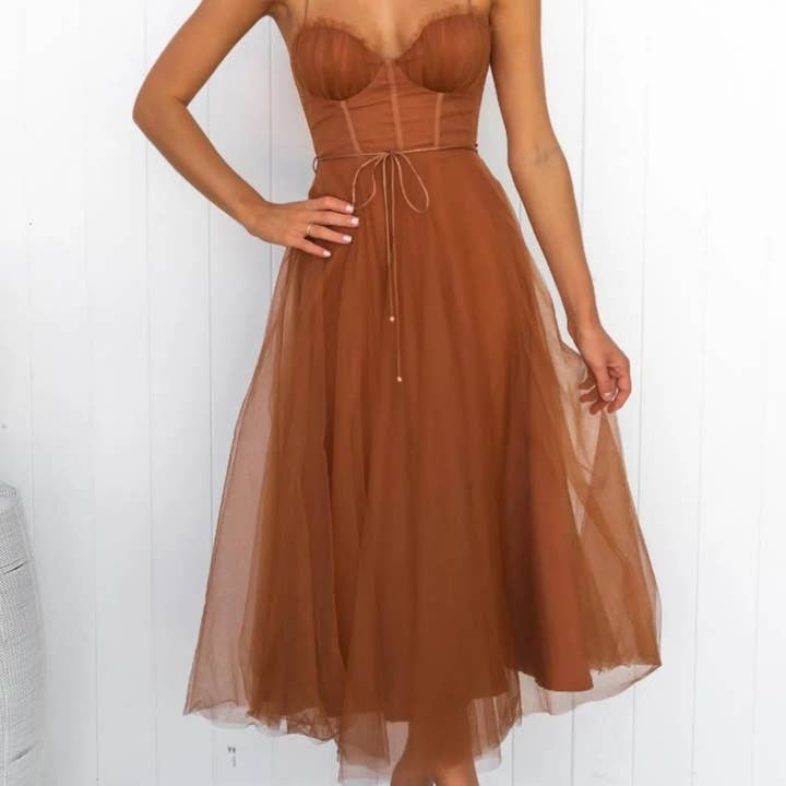Sweetheart Neck Tulle Midi Dress and other Purchase Wholesale bobine tulle. Free Returns & Net 60 Terms on Faire trending on Faire.