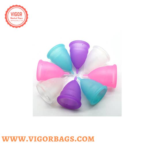 VIGOR – Engroshandel Menstruationskop – Genanvendelig Lady Periode Cup & Personlig bæretaske Multi Pack4