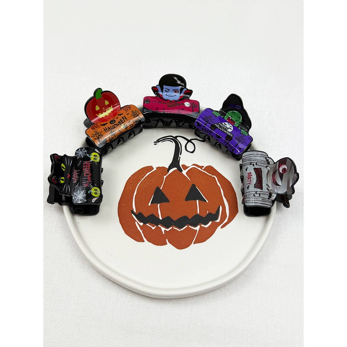 MIX COLOR Halloween Theme Mini Hair Claw Clip for wholesale on Faire1