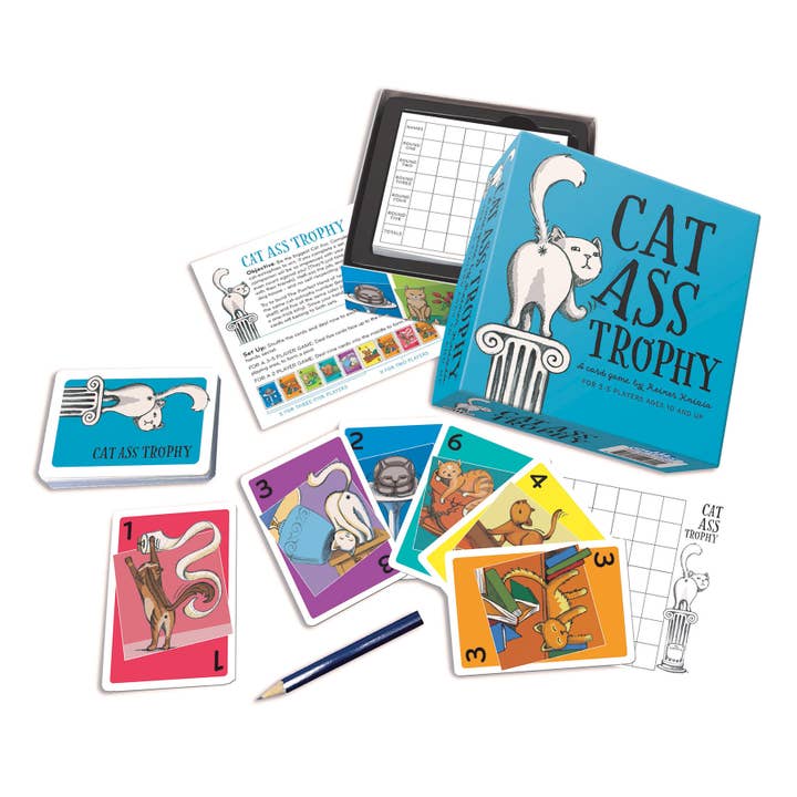 Outset Games and Cobble Hill Puzzles - Wholesale Card Game - Cat Ass Trophy 🐈🐾 – Be a Cat. Break Stuff. Earn the Glory.