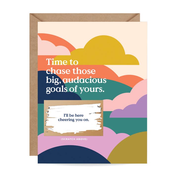 Scratch-off Card - Big Goals - Graduation/Encouragement for wholesale by Inklings Paperie